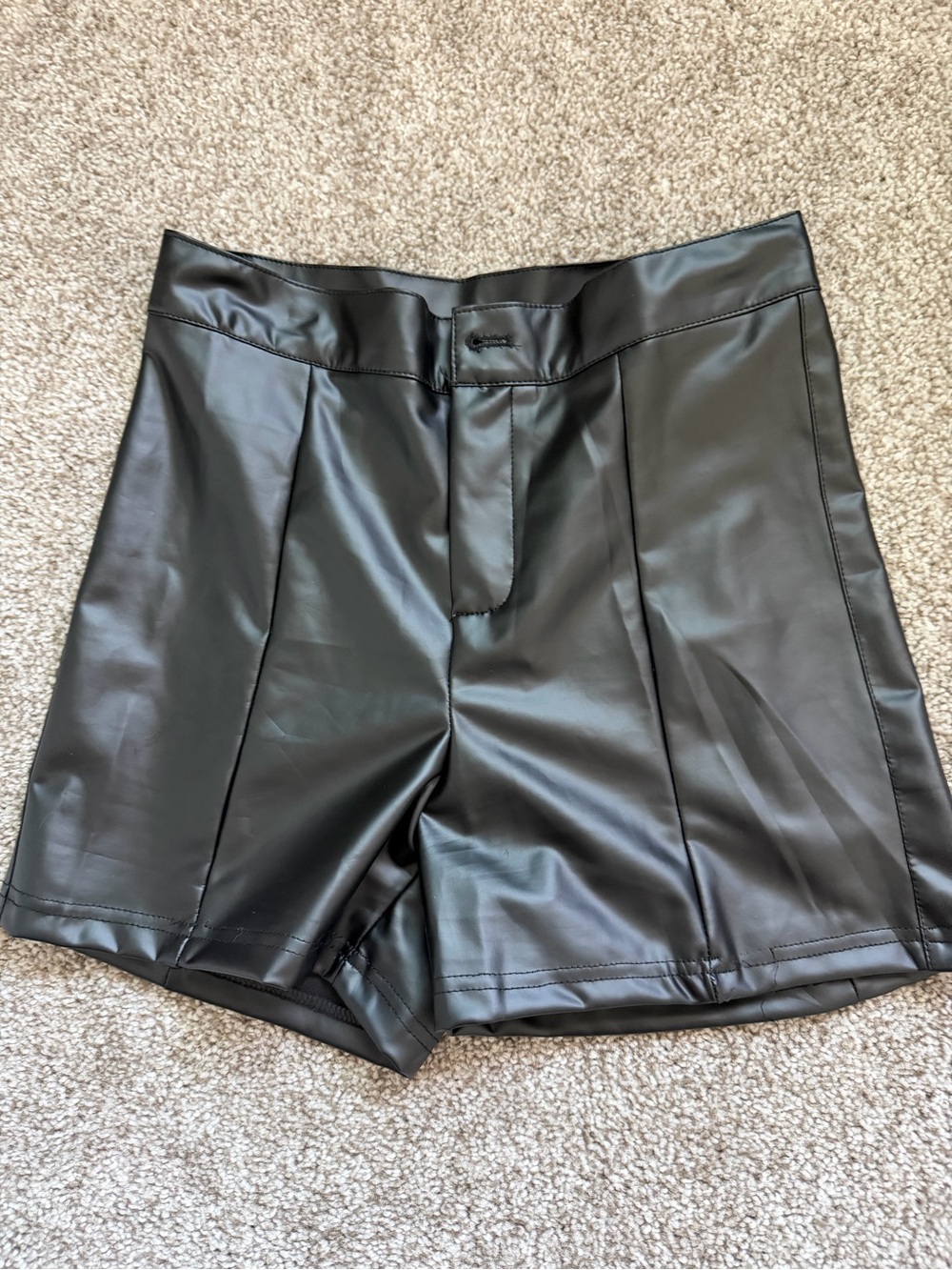 Leather High-Waist Short